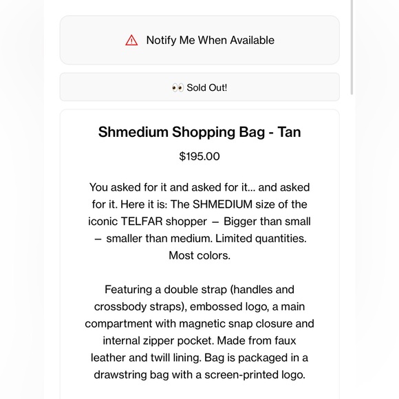 Telfar Shmedium Shopping Bag - Picture 6 of 6